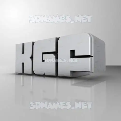 kgf in White Metro style - 3D name wallpaper