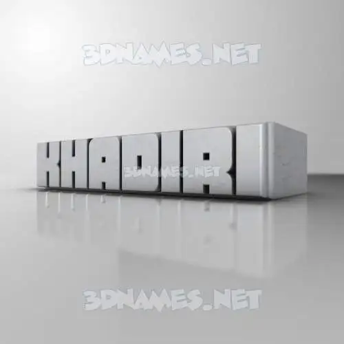 khadiri in White Metro style - 3D name wallpaper khadiri in White Metro style - 3D name wallpaper
