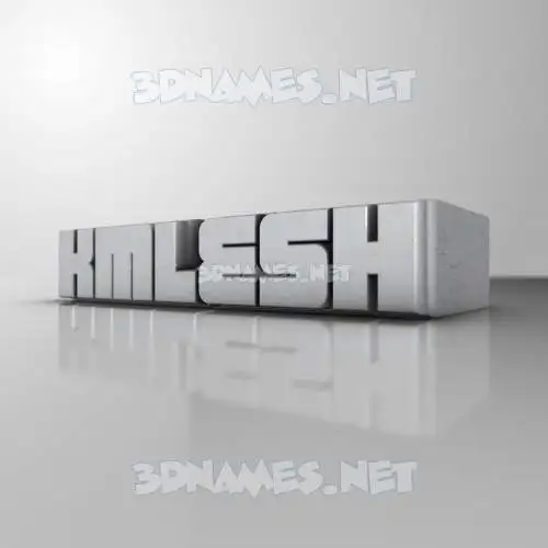 kmlesh in White Metro style - 3D name wallpaper