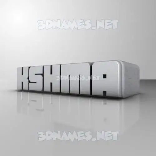 kshma in White Metro style - 3D name wallpaper