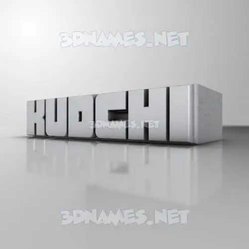 kudchi in White Metro style - 3D name wallpaper