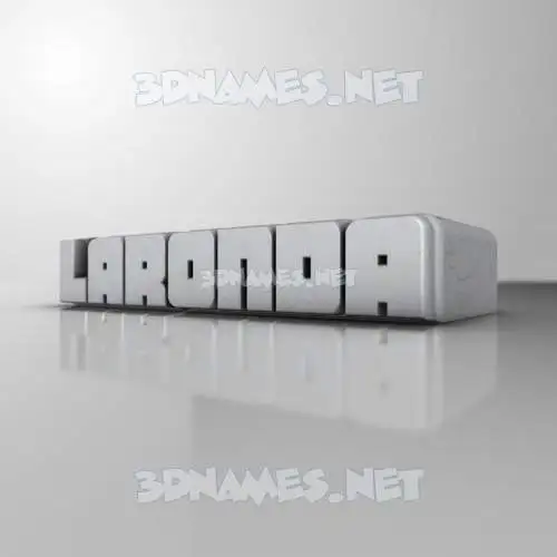 laronda in White Metro style - 3D name wallpaper