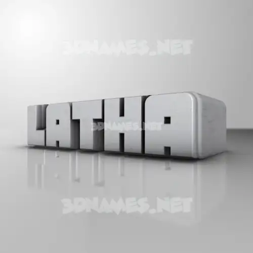 latha in White Metro style - 3D name wallpaper