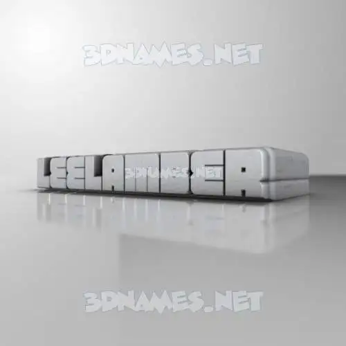 leelamber in White Metro style - 3D name wallpaper