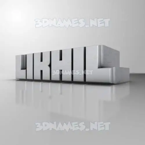 likhil in White Metro style - 3D name wallpaper