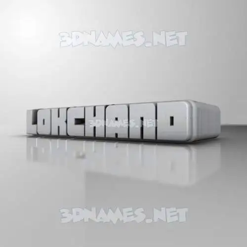 lokchand in White Metro style - 3D name wallpaper