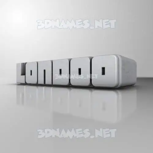 londoo in White Metro style - 3D name wallpaper