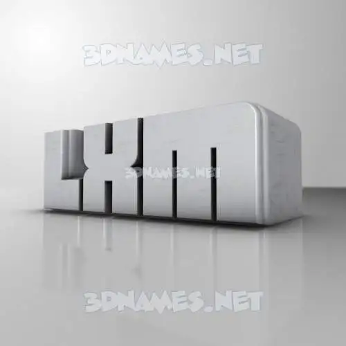 lxm in White Metro style - 3D name wallpaper