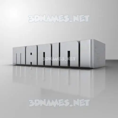 manini in White Metro style - 3D name wallpaper