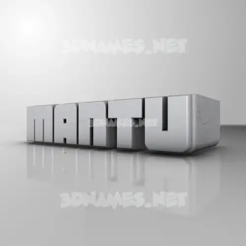 mantu in White Metro style - 3D name wallpaper