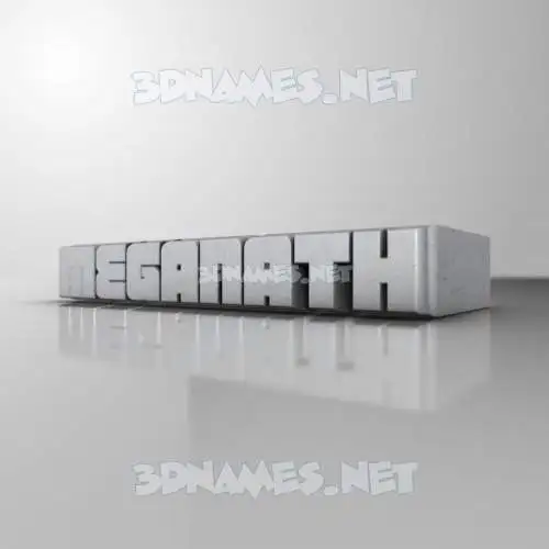 meganath in White Metro style - 3D name wallpaper