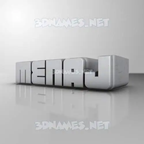 menaj in White Metro style - 3D name wallpaper menaj in White Metro style - 3D name wallpaper