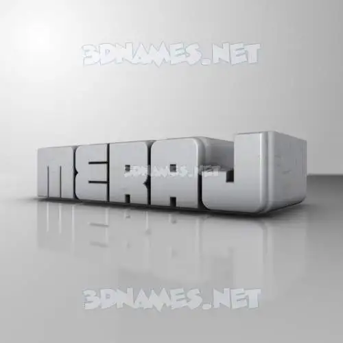 meraj in White Metro style - 3D name wallpaper