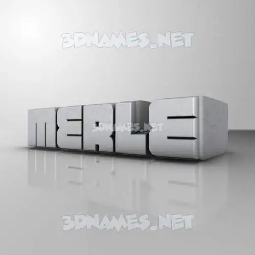 merle in White Metro style - 3D name wallpaper merle in White Metro style - 3D name wallpaper