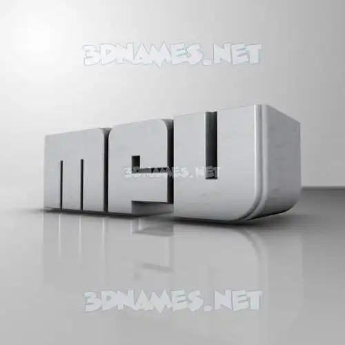 mfv in White Metro style - 3D name wallpaper
