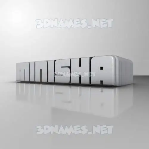minisha in White Metro style - 3D name wallpaper minisha in White Metro style - 3D name wallpaper