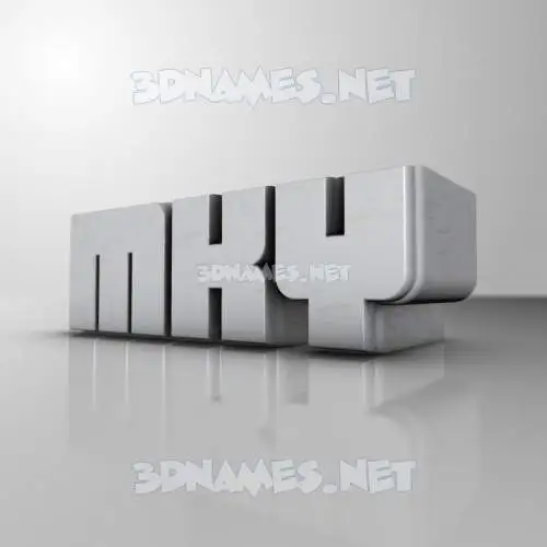mky in White Metro style - 3D name wallpaper
