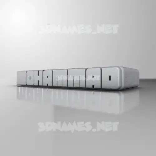 mohammad in White Metro style - 3D name wallpaper