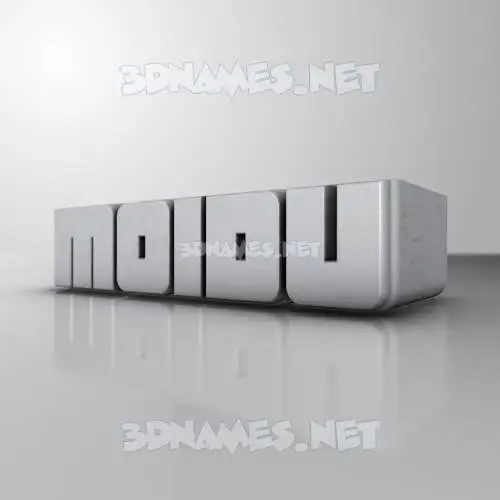 moidu in White Metro style - 3D name wallpaper