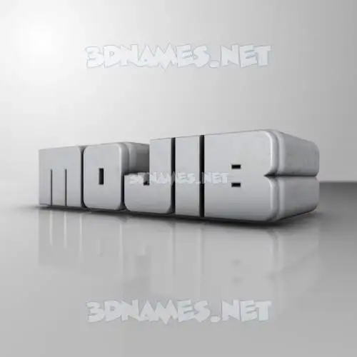 mojib in White Metro style - 3D name wallpaper