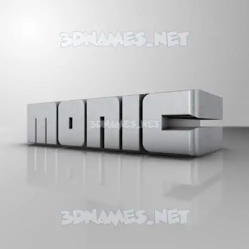 monic in White Metro style - 3D name wallpaper monic in White Metro style - 3D name wallpaper