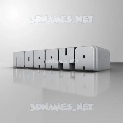 moraya in White Metro style - 3D name wallpaper