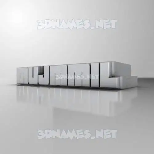 mujmmil in White Metro style - 3D name wallpaper