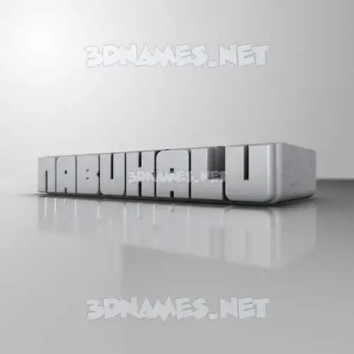 nabukalu in White Metro style - 3D name wallpaper