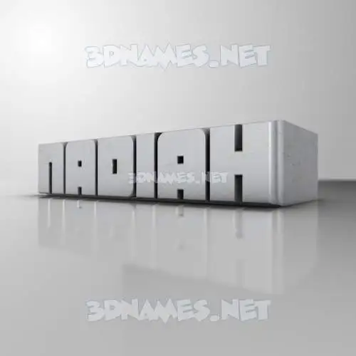 nadiah in White Metro style - 3D name wallpaper
