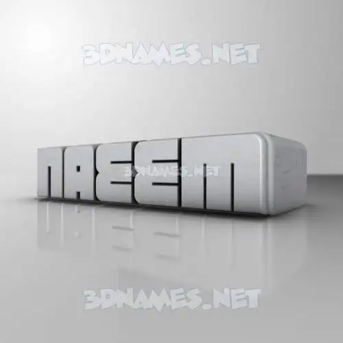 naeem in White Metro style - 3D name wallpaper