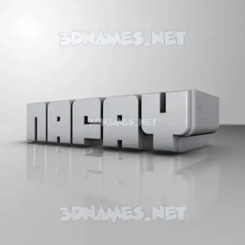 nafay in White Metro style - 3D name wallpaper