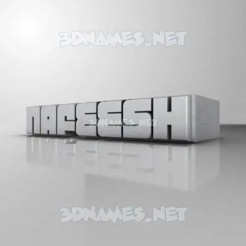 nafeesh in White Metro style - 3D name wallpaper