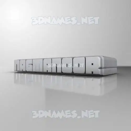 nagmanoor in White Metro style - 3D name wallpaper