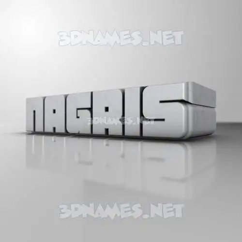 nagris in White Metro style - 3D name wallpaper