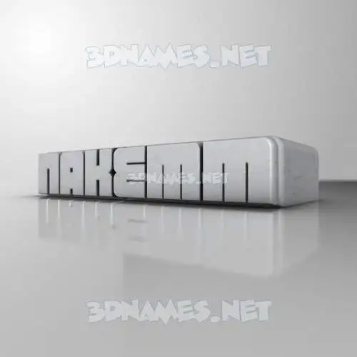 nakemm in White Metro style - 3D name wallpaper