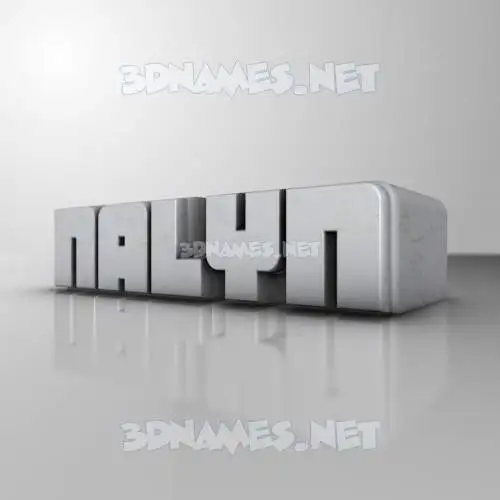 nalyn in White Metro style - 3D name wallpaper