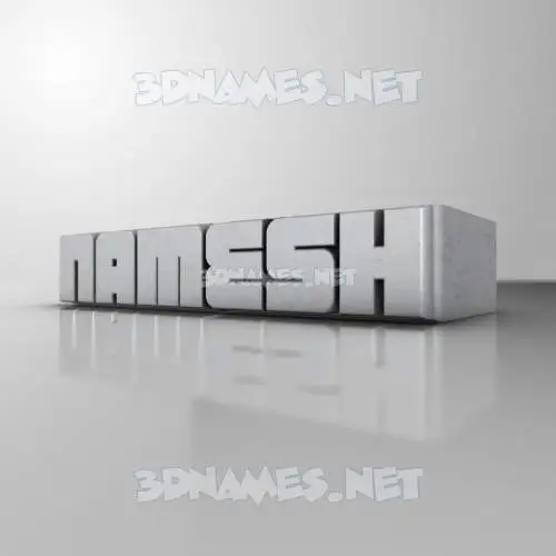 namesh in White Metro style - 3D name wallpaper