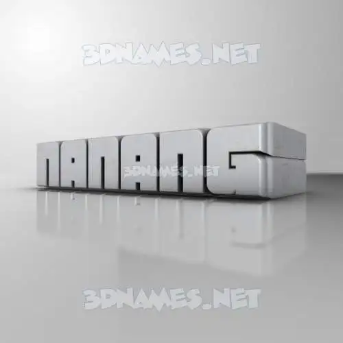 nanang in White Metro style - 3D name wallpaper