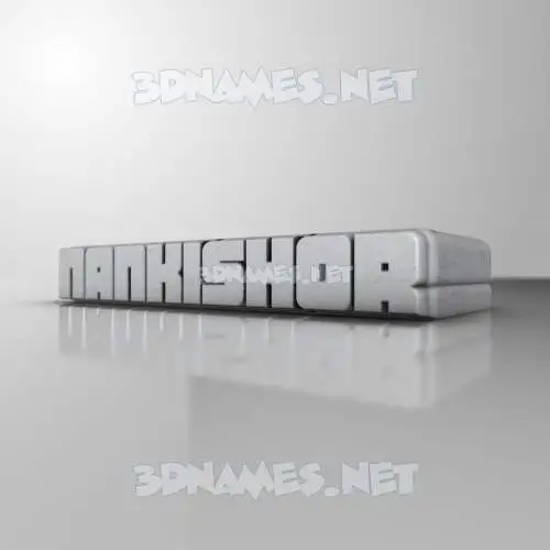 nankishor in White Metro style - 3D name wallpaper