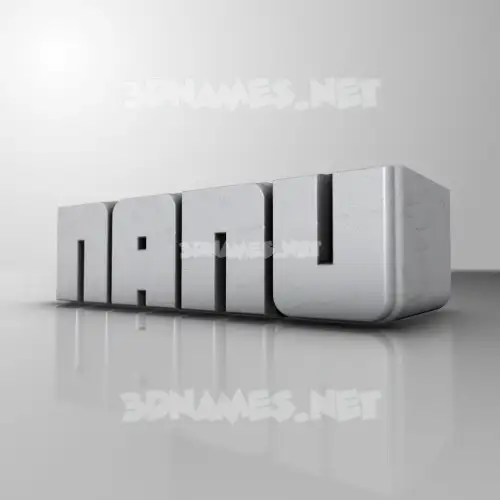 nanu in White Metro style - 3D name wallpaper