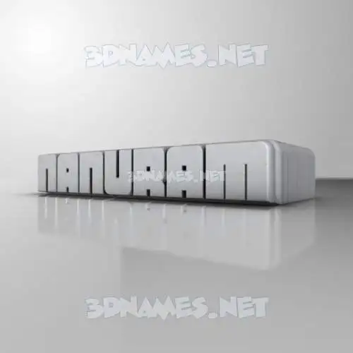 nanuram in White Metro style - 3D name wallpaper