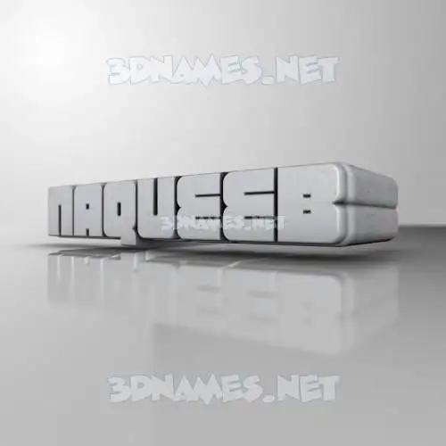 naqueeb in White Metro style - 3D name wallpaper naqueeb in White Metro style - 3D name wallpaper