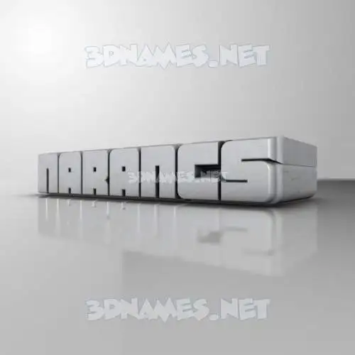narancs in White Metro style - 3D name wallpaper