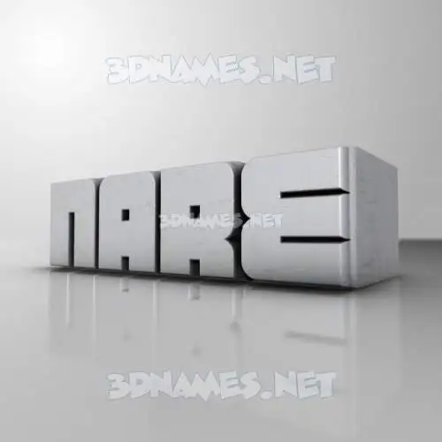 nare in White Metro style - 3D name wallpaper