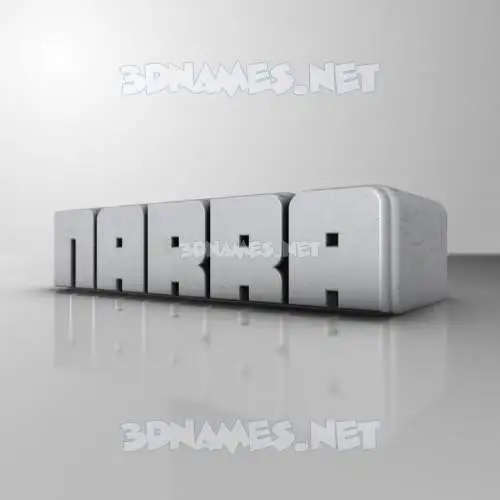 narra in White Metro style - 3D name wallpaper