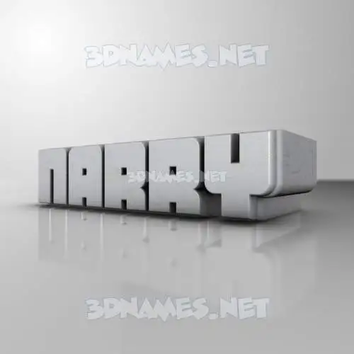 narry in White Metro style - 3D name wallpaper