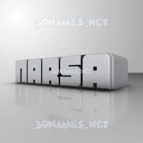 narsa in White Metro style - 3D name wallpaper