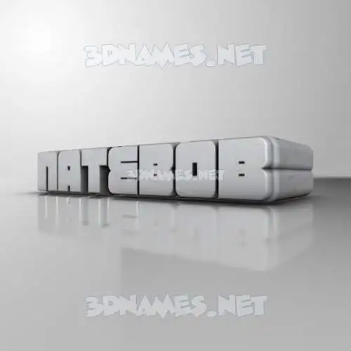 natebob in White Metro style - 3D name wallpaper