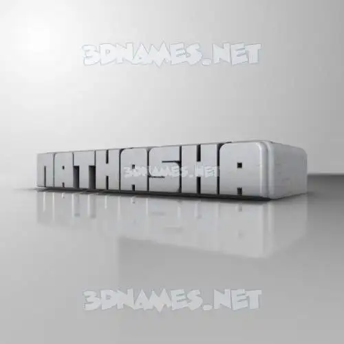 nathasha in White Metro style - 3D name wallpaper