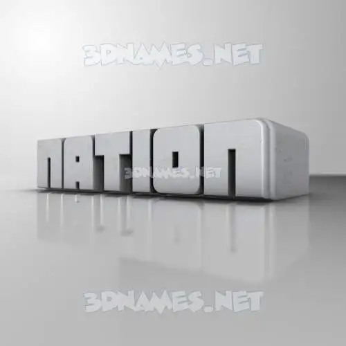 nation in White Metro style - 3D name wallpaper